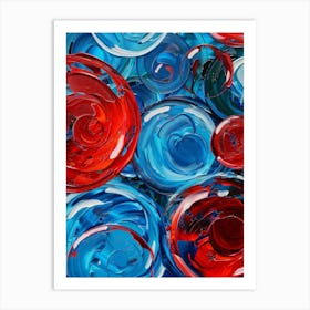 Red, Blue, And White Art Print