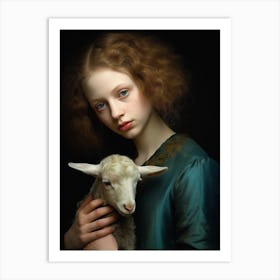 Flora Apple and Lamb Art Print