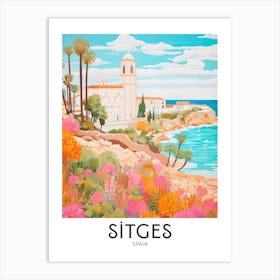 Sitges, Spain Travel Poster Art Print