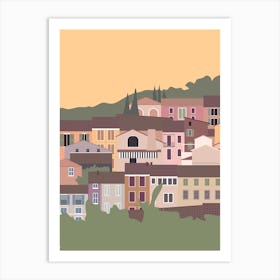 Bormes-les-Mimosas, Provence, South of France Art Print