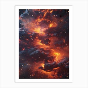 Fire In Space 2 Art Print