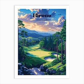 Hirono Golf Club Kobe Japan Digital Travel Art Art Print