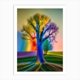 Rainbow Tree 1 Art Print