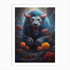 Lion Of The Forest Art Print