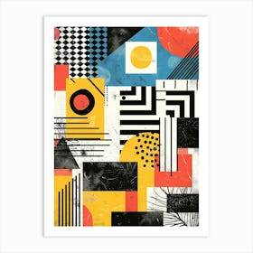 Playful And Colorful Geometric Shapes Arranged In A Fun And Whimsical Way 3 Art Print