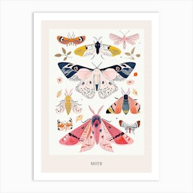 Colourful Insect Illustration Moth 13 Poster Art Print