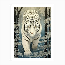 White Tiger Art Print