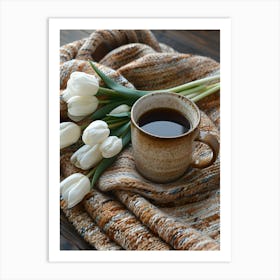 Coffee And Tulips 4 Art Print