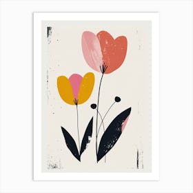 Maputo Flower Market Boho Minimalist Style Art Print