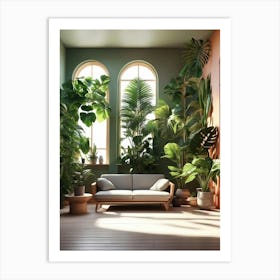 Lovely Living Room With Plants  Art Print