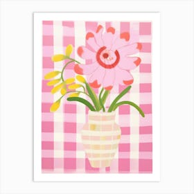 Freesias Flower Vase 4 Art Print