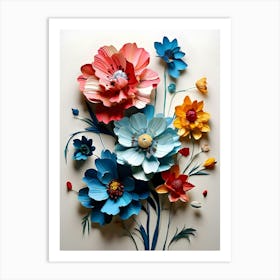 Paper Flowers 11 Art Print