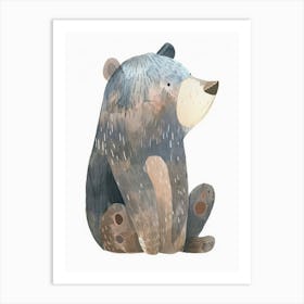 Charming Nursery Kids Animals Bear Cub 1 Art Print