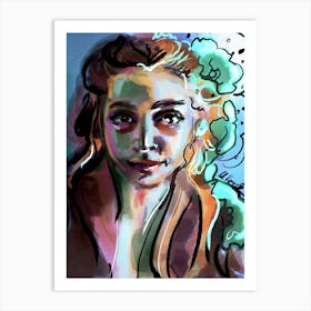 Woman Portrait Face Abstract Art Print