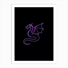 Purple Dragon Art Print