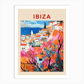 Ibiza Spain 3 Fauvist Travel Poster Art Print