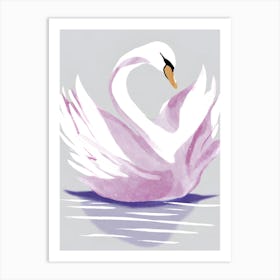 Swan watercolor Art Print