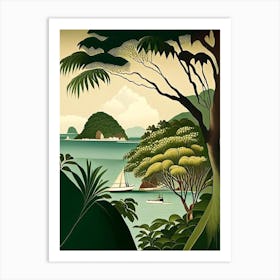Bequia Island Saint Vincent And The Grenadines Rousseau Inspired Tropical Destination Art Print