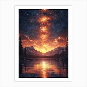 Night Sky With Stars 4 Art Print