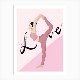 Love In Yoga Pose Art Print