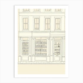 London The Book Nook Pastel Colours 1 Art Print