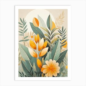 green yellow flowers Art Print