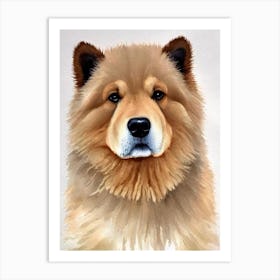 Chow Chow 2 Watercolour Dog Art Print