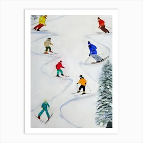 Skiers On The Slopes 1 Art Print