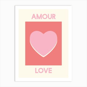 Amour Red Art Print