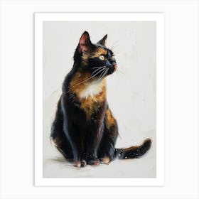 Japanese Bobtail Cat Painting 2 Art Print