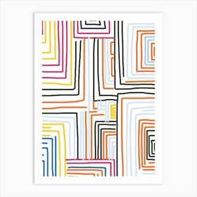 Colorful Maze Art Print