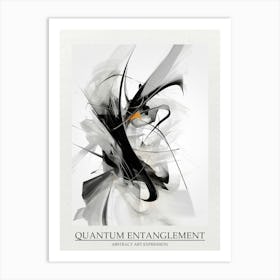 Quantum Entanglement Abstract Black And White 12 Poster Art Print