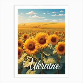 Ukraine Sunflower Fields Art Print