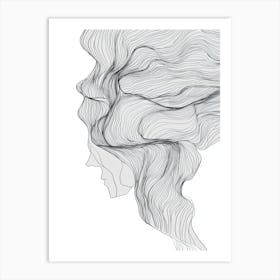 Abstract Portrait Of A Woman Art Print