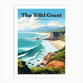 The Wild Coast South Africa Adventure Travel Art Illustration Art Print