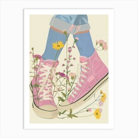 Spring Flowers And Sneakers 4 Art Print