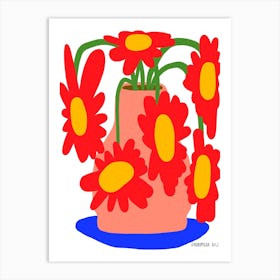 Trapped Flowers Art Print