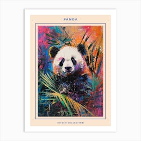 Panda Brushstrokes Poster 4 Art Print