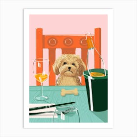 Puppy At The Pub Art Print