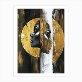 Gold And Black 72 Art Print