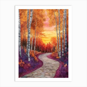 Beautiful Autumn Painting 4 Art Print