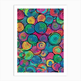 Colorful Swirls 6 Art Print