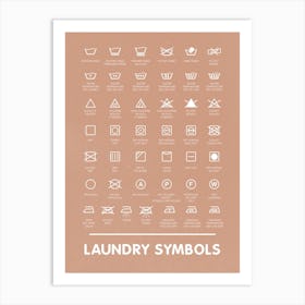 Bohemian Laundry Room Decor With Care Guide Art Print