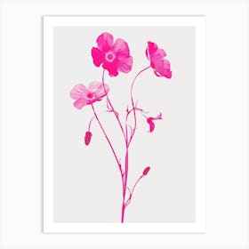 Hot Pink Forget Me Not 2 Art Print