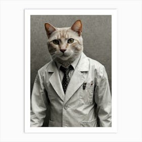 Doctor Cat Art Print