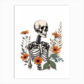 Floral Skeleton Botanical Anatomy (13) Art Print