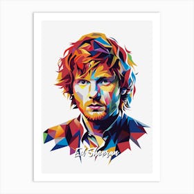 Ed Sheeran 02 Portrait Music Icon Style WPAP Pop Art Art Print