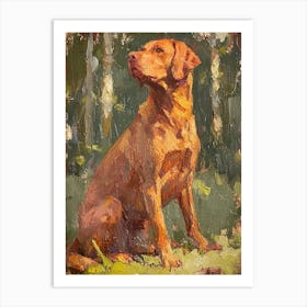 Chesapeake Bay Retriever Acrylic Painting 4 Art Print