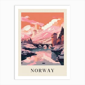 Vintage Travel Poster Norway 2 Art Print