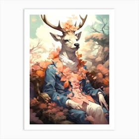 Deer In Autumn Art Print